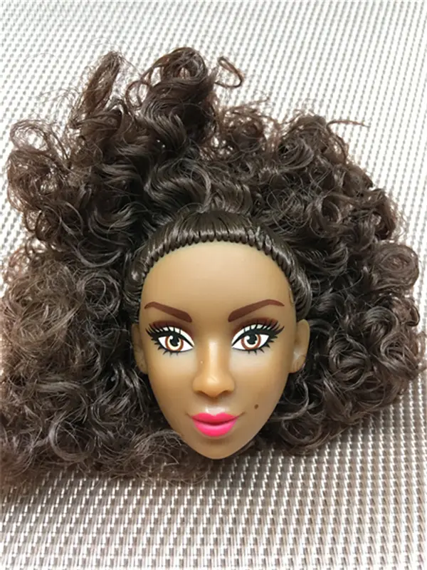 Rare Global Limited Edition Doll Head Black Skin Princess Doll Head Girl DIY Dressing Hair Toys Favorite Collection
