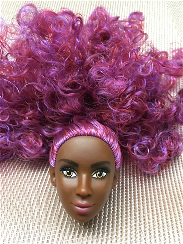 Rare Global Limited Edition Doll Head Black Skin Princess Doll Head Girl DIY Dressing Hair Toys Favorite Collection