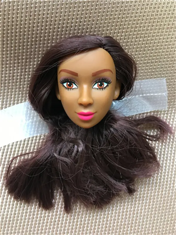 Rare Global Limited Edition Doll Head Black Skin Princess Doll Head Girl DIY Dressing Hair Toys Favorite Collection