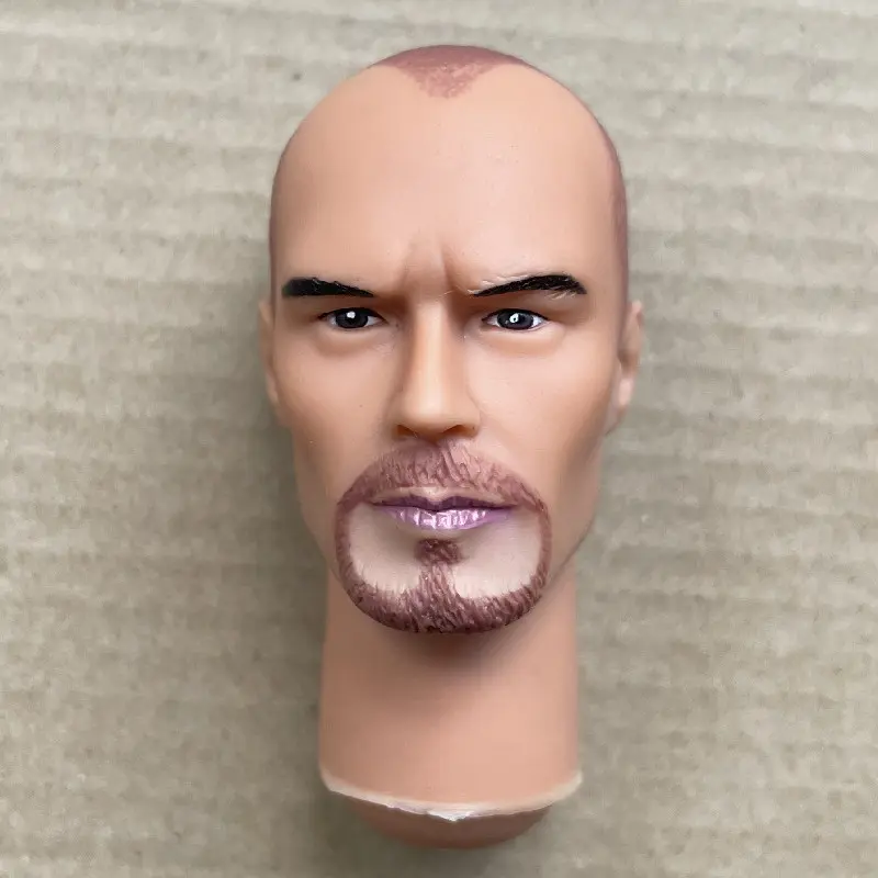 1/6 Soldier Head Sculpt Celebrity Rare Limited Collection Doll Heads Prince Doll Practice Make Up Bald Head DIY Toys