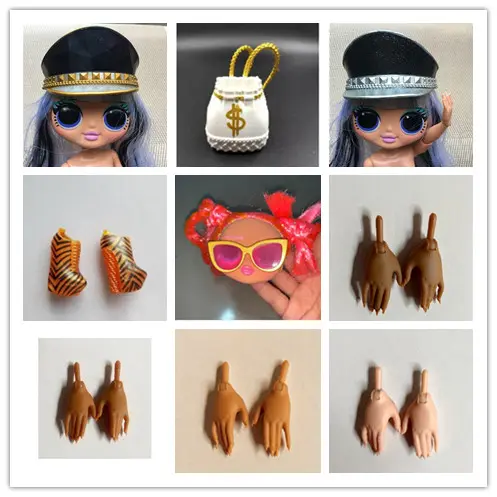 Original Replace Hands Big Sister Doll Accessories Girl Doll Bags Glasses Boots Clothes DIY Dressing Toy Parts