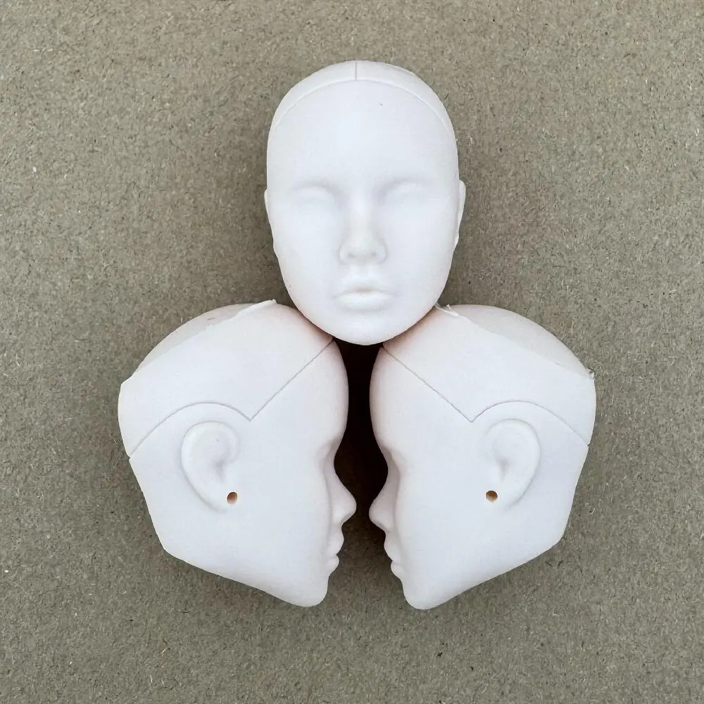 Vintage 1/6 PP Face Mold Doll Heads Fashion Doll Head Make Up Practice DIY Toy Parts Girls Birthday Gifts