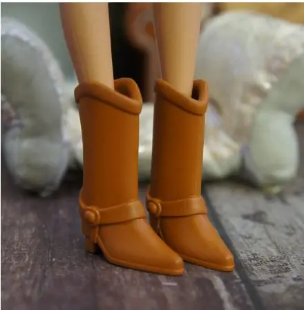 Original Female Doll Shoes Boots Kids DIY Playing Doll Accessories Colorful Doll Shoes Red Blue Black Gold Doll Decors Boots