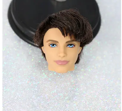 Prince Ken Doll Head Toy Girl Dressing Toy Doll Head DIY Doll Toy Parts Kids Christmas Gift White Brown Black Skin Men Doll Head