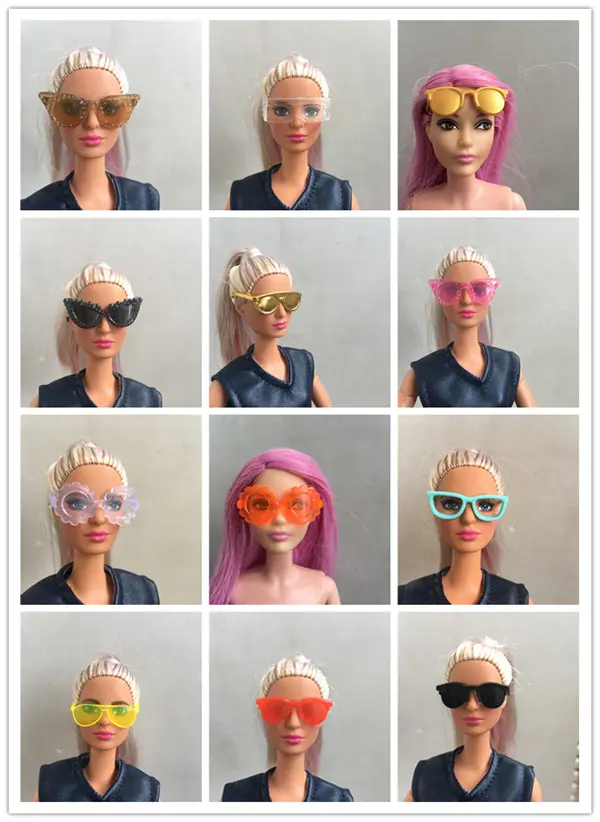 Original Doll Sunglass Different Styles Fashion Multicolor Accessories For 1/6  PP/FR  BABI Doll Gift Toys for Girls