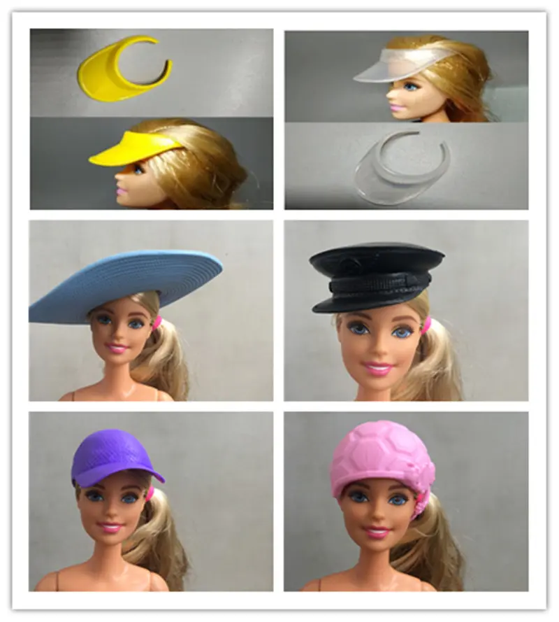 New Ken Fashion Hat Doll Cute Decors Male Doll Caps Princess Doll Baseball Cap Riding Cap Fashion Sun Caps Soft Original Decors