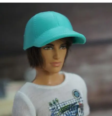 New Ken Fashion Hat Doll Cute Decors Male Doll Caps Princess Doll Baseball Cap Riding Cap Fashion Sun Caps Soft Original Decors