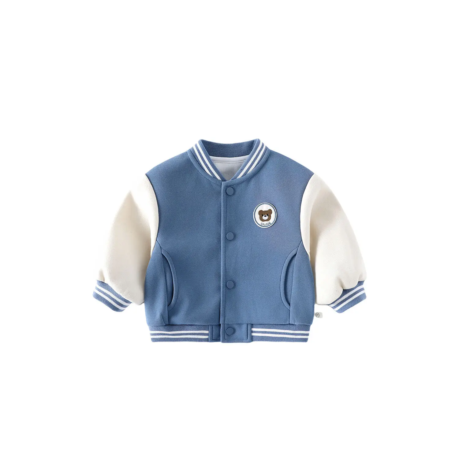 Children's Labeling Baseball Jacket 2025 New Autumn Boys' Fashion Korean Edition Splicing Coat Baby Bear Top