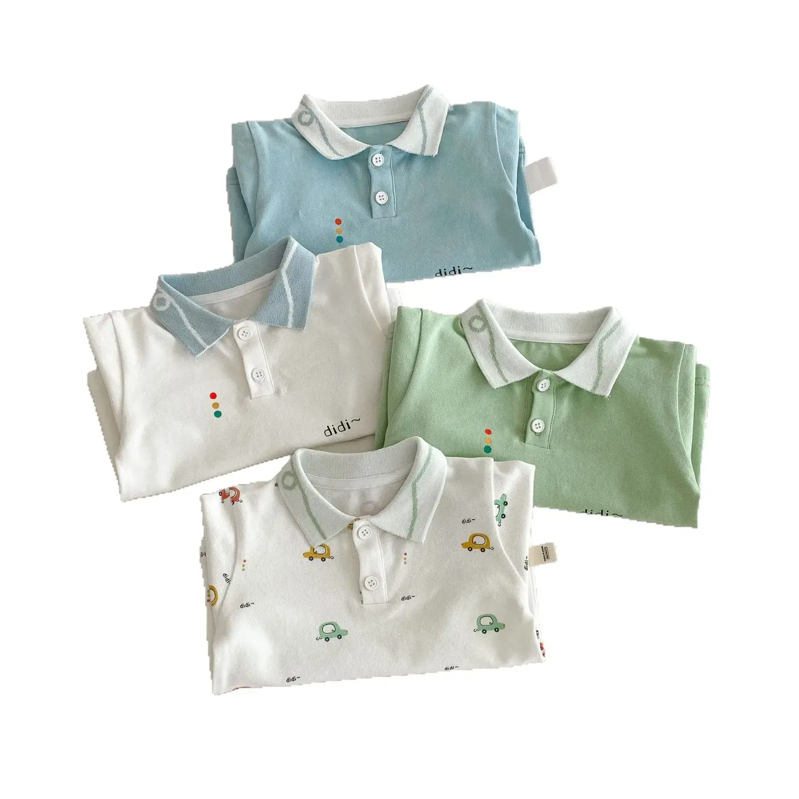 Children's Car Polo Shirt 2025 New Summer Style 0-5 Year Old Boys' Fashion Cartoon Short sleeved T-shirt Baby Summer Dress