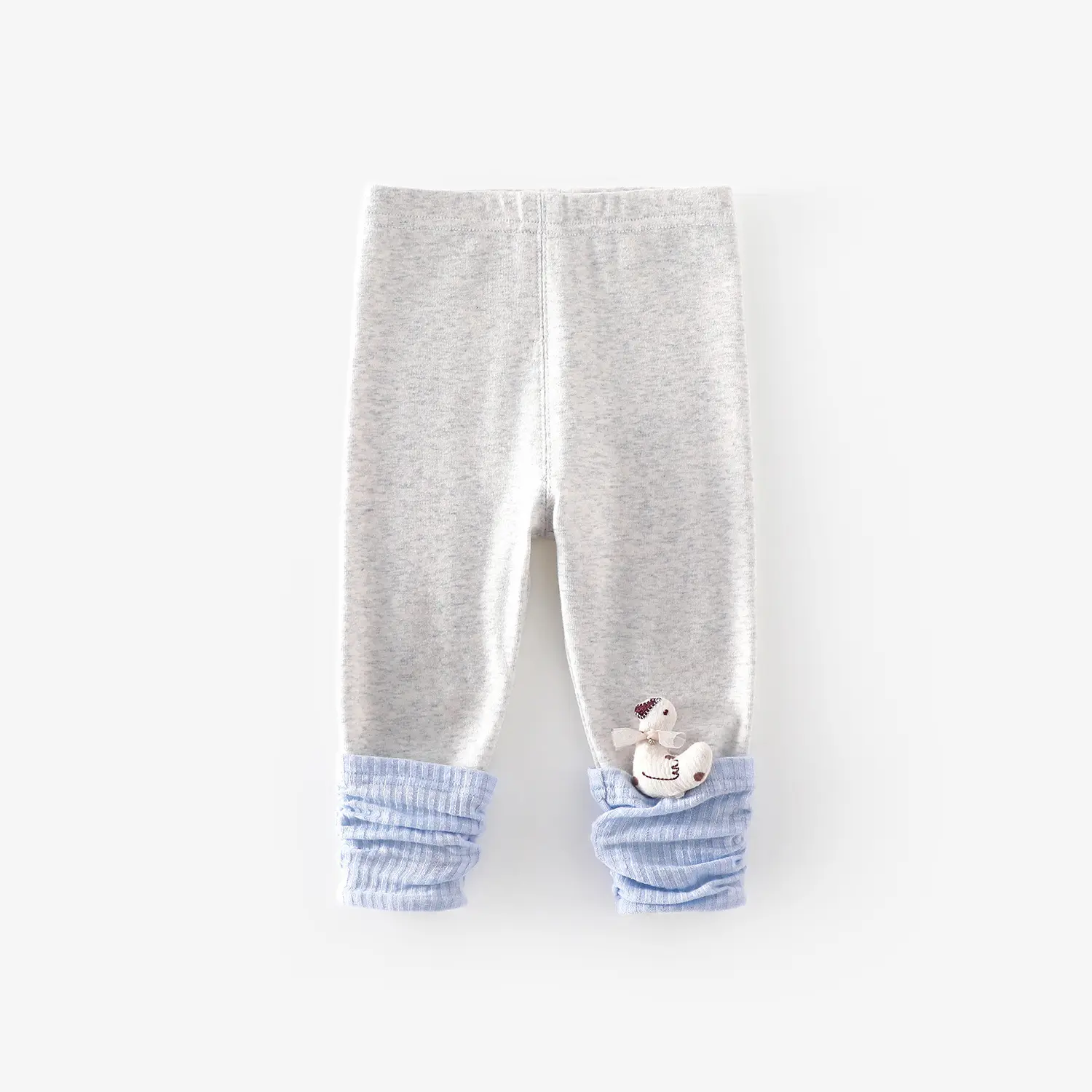 Girls' Trendy Pile Pants 2025 New Autumn Baby Korean Version Doll Splicing Leggings Children's Super Cute Pants