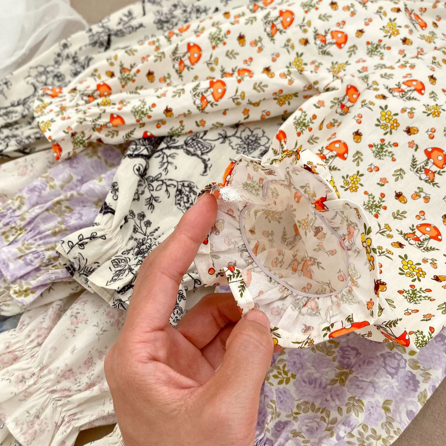Ins Summer Girls' Casual Pants, Baby Girls' Stylish Floral Anti Mosquito Pants, Thin Breathable Leg Tied Lantern Pants