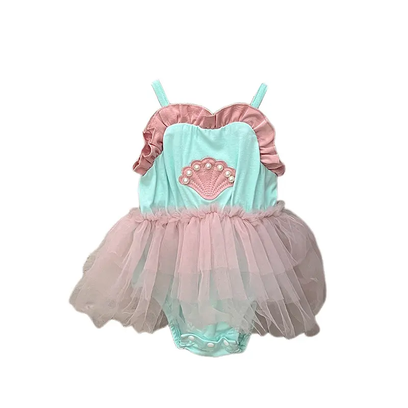 Baby Girl Clothes, Summer Baby Jumpsuit, Small Month Old Bag Skirt, Sweet Princess Skirt, Camisole Skirt, Mesh Skirt