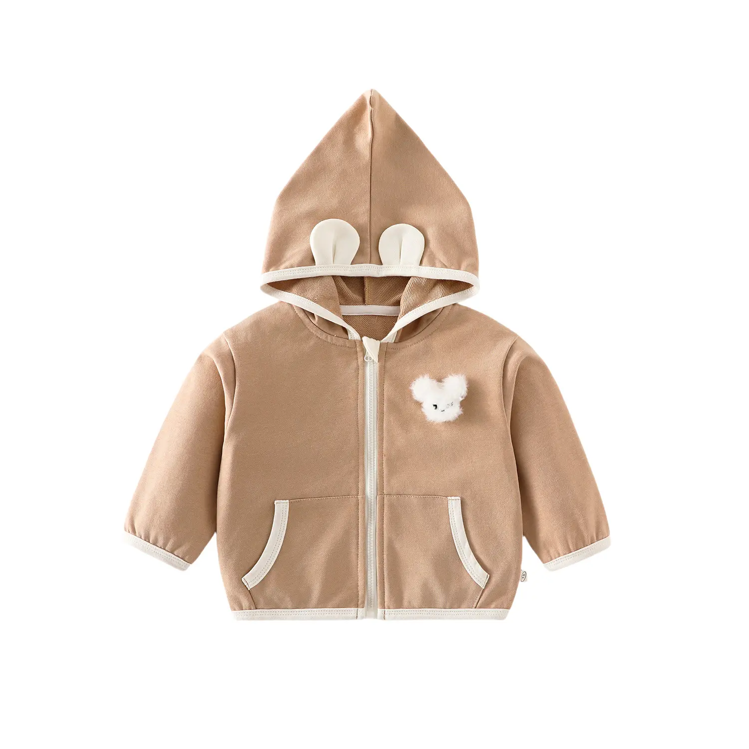 Children's Striped Jacket 2025 New Autumn Boys' Fashion Korean Version Hooded Top Baby Super Cute Cartoon Autumn Outfit