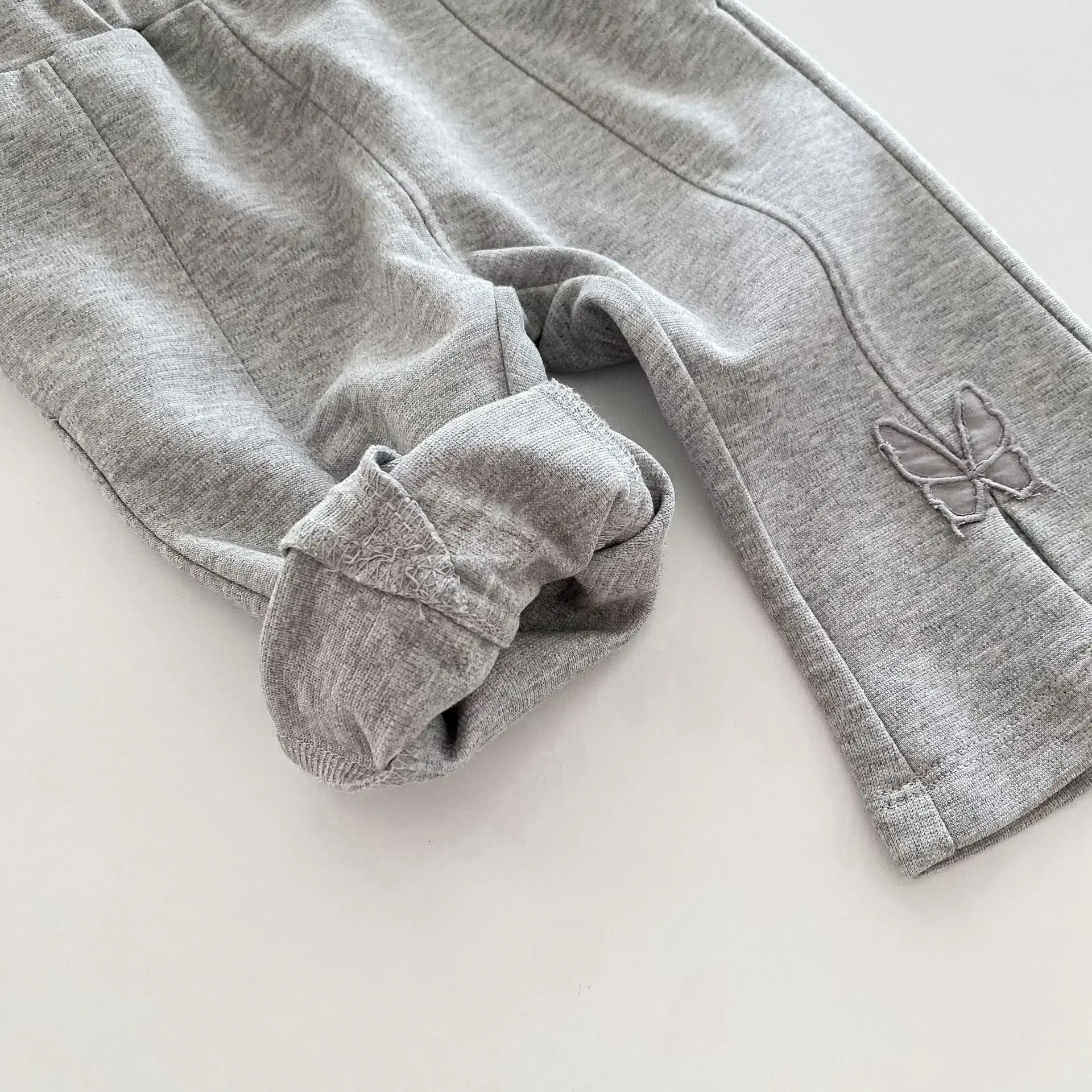 2025 Autumn New in Kids Baby Girls Solid Color Clothing Outfits - Children Flrae Bow Tie Pants , Toddler Casual Trousers 3M-5Y