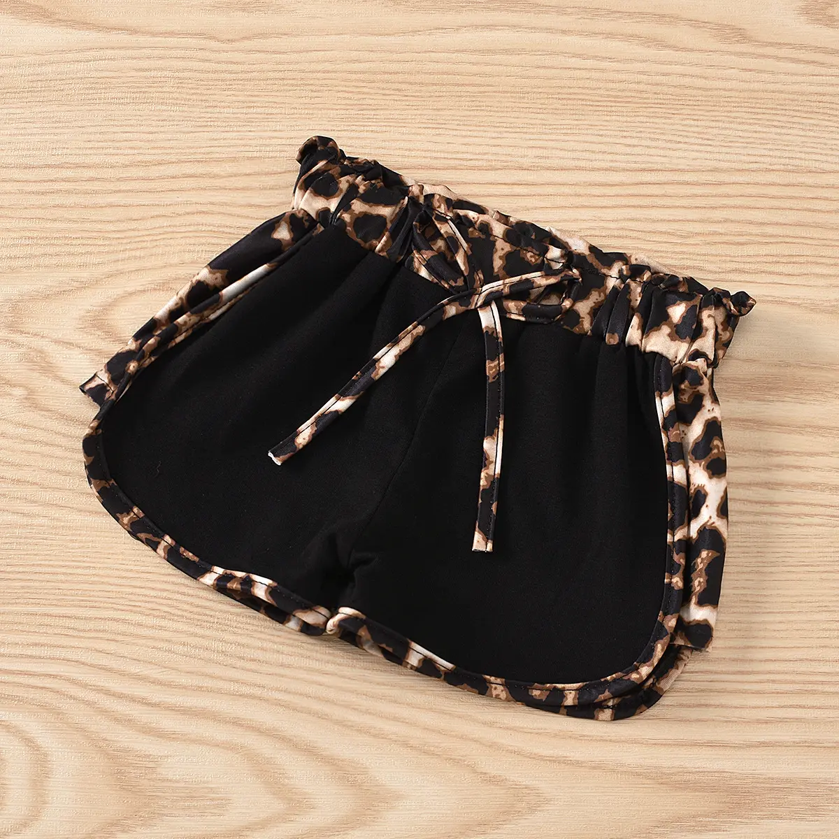 2025 new in kids baby girls fashion clothing set 2pcs children sleeveless leopard top vest+shorts toddler clothes 1-6Y