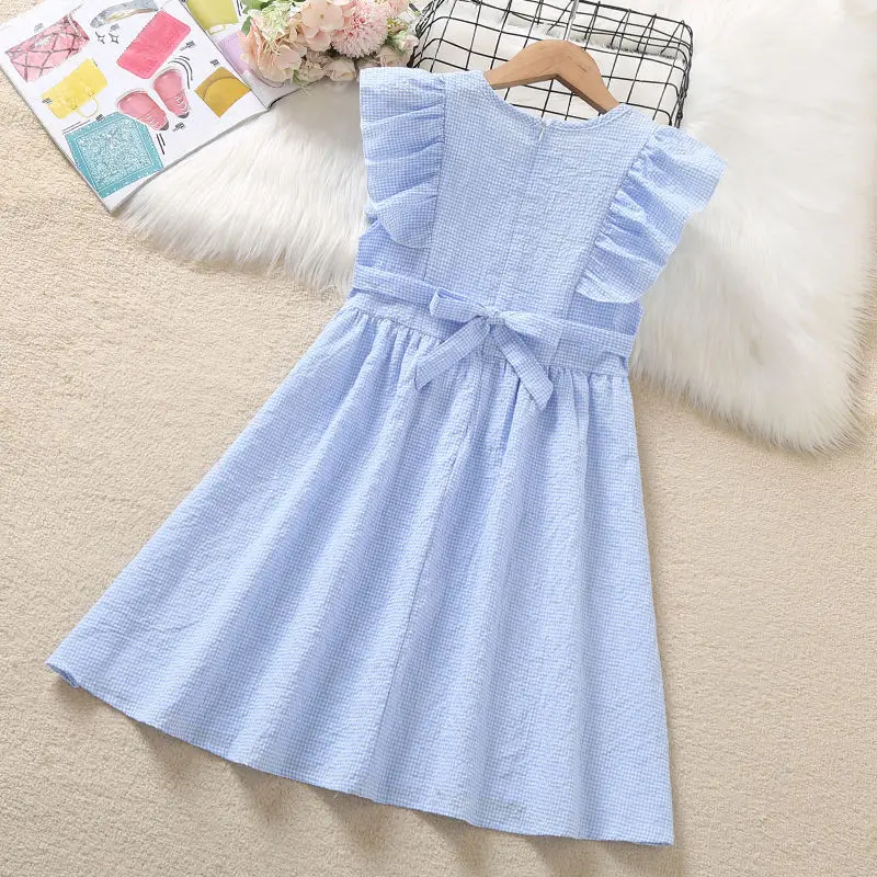 Girls' dress summer new Korean version children's princess dress, big girl's western-style small flying sleeve long skirt trend