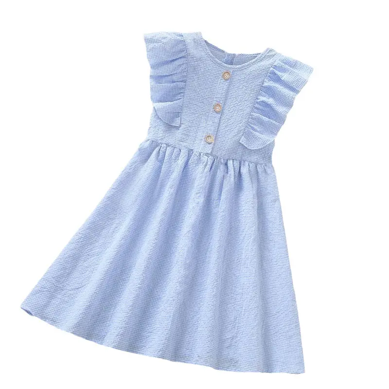 Girls' dress summer new Korean version children's princess dress, big girl's western-style small flying sleeve long skirt trend