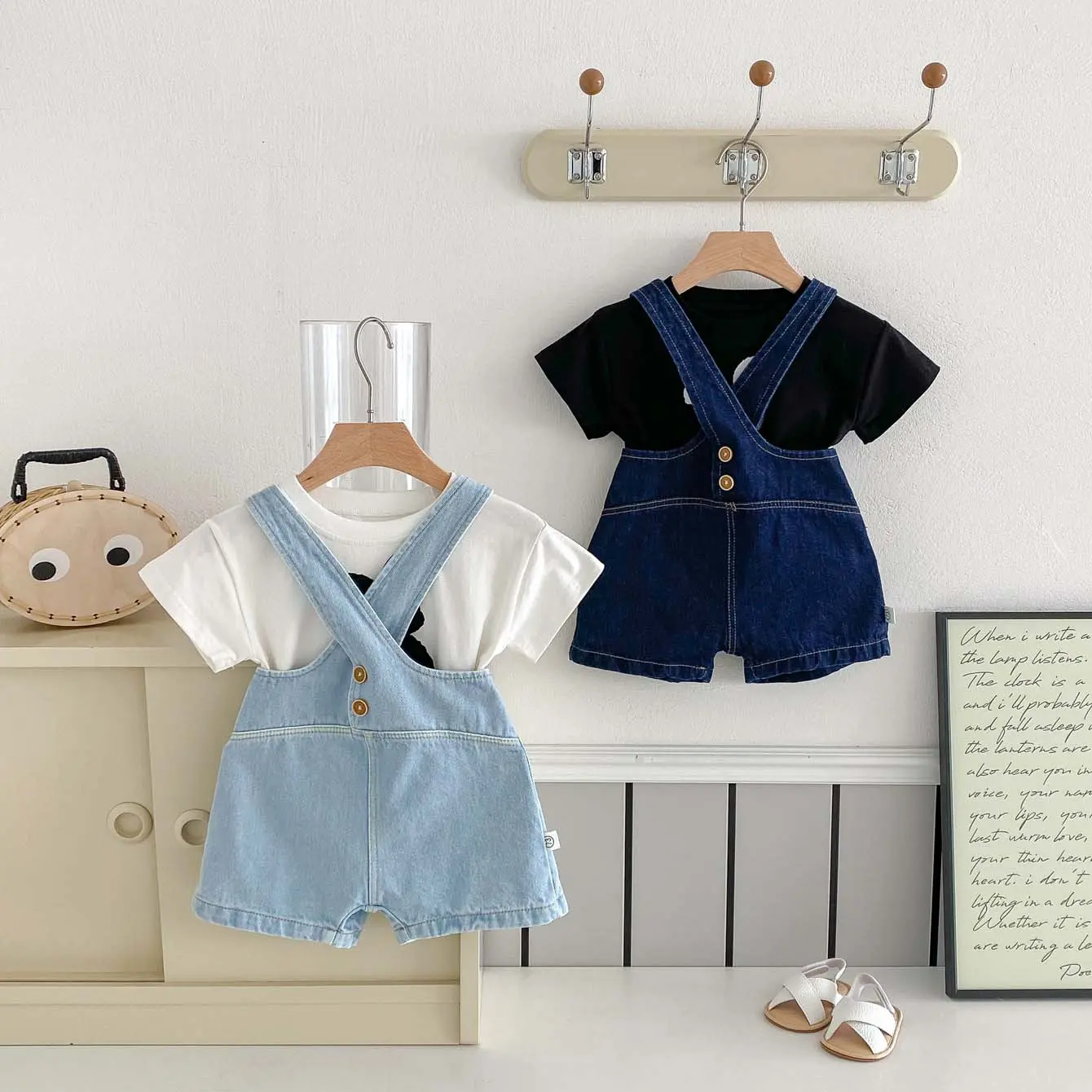 Baby Korean Version Summer Denim Pure Cotton Overalls Baby Stylish Jumpsuit Casual Outdoor Versatile Shorts