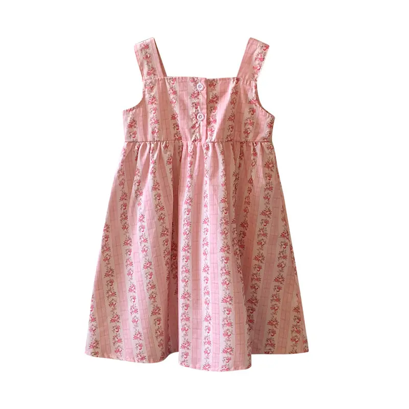 2025 Summer New Children's Clothing Korean Version Floral Suspender Girls' Dress Cotton Skirt Basic Sleeveless Vest Skirt