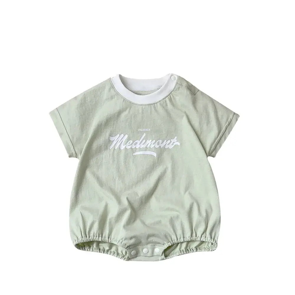 2024 Summer New in Infant Kids Casual Clothing - Newborn Baby Short Sleeve Letter Print Bodysuits , Toddler Jumpsuits 0-24M