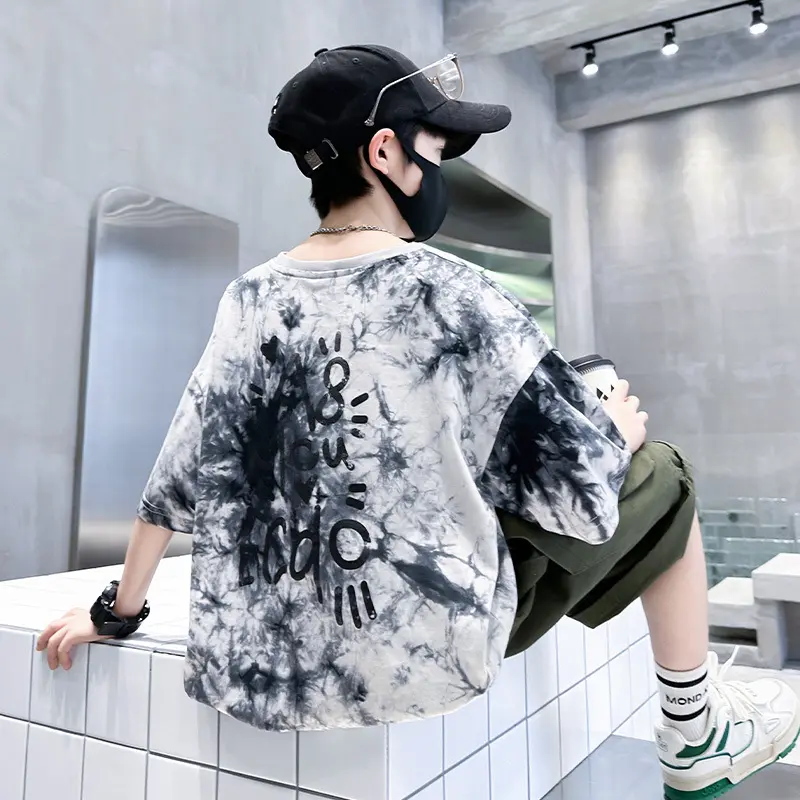 Children's Clothing Boys' Summer Short Sleeved Set 2025 New Style Children's Handsome Summer Boys' Casual Clothes Big Children