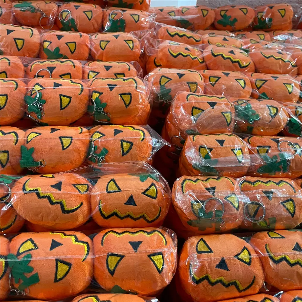 60PCS/LOT Mix Models , Pumpkin Plush Toy , 5-6CM Key Chain Plush Toy