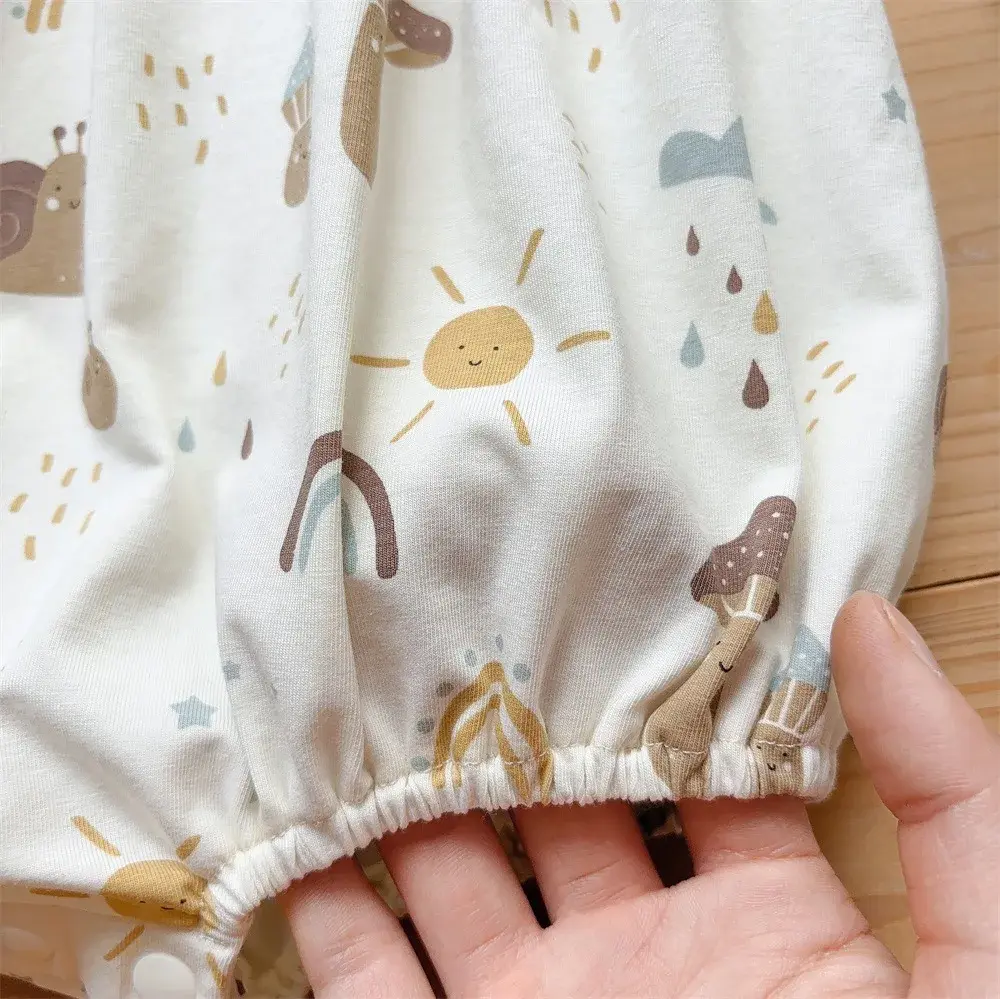 2024 summer new in infant baby sweet clothing - kids off shoulder cartoon print 3D mushroom outfits ,toddler bodysuits 0-24M