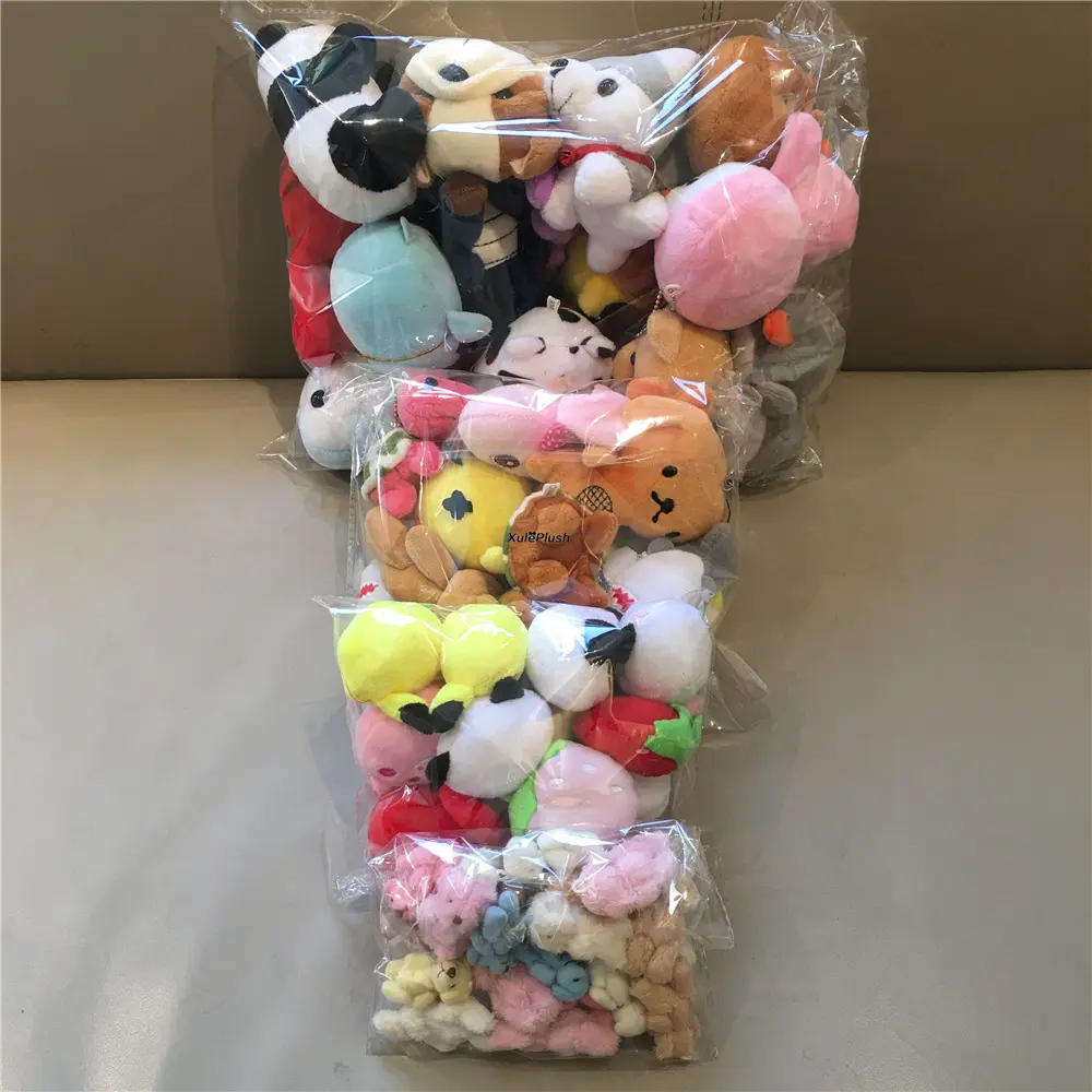 48PCS Random Styles Plush Toy 4-15CM Bear Duck Animal Cute Soft Stuffed Dolls For Kids Christmas Gift