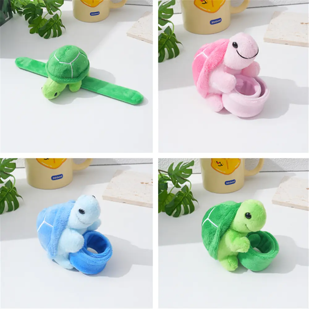 20PCS , 9CM Stuffed Animal Tortoise Plush Toy , Bracelet Wrist Slap Decoration Plush Doll Toy