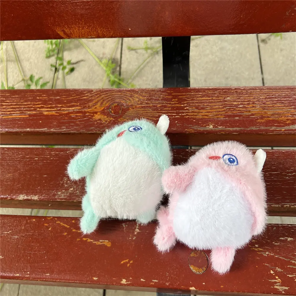 24PCS Mix 2Colors 11CM-13CM , Whale Plush Stuffed Key Ring Chain Doll Toy