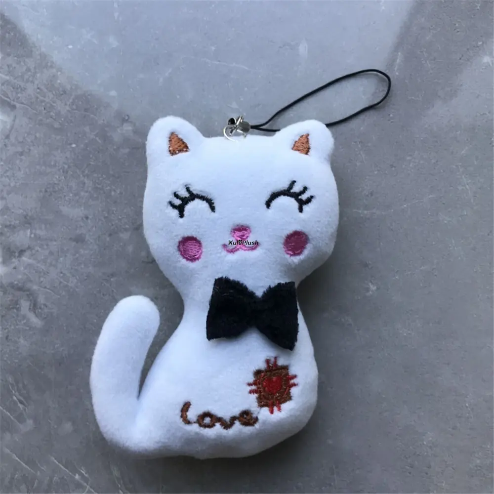 20PCS , 3Colors 8CM Cat Stuffed TOY , Keychain Toy Doll