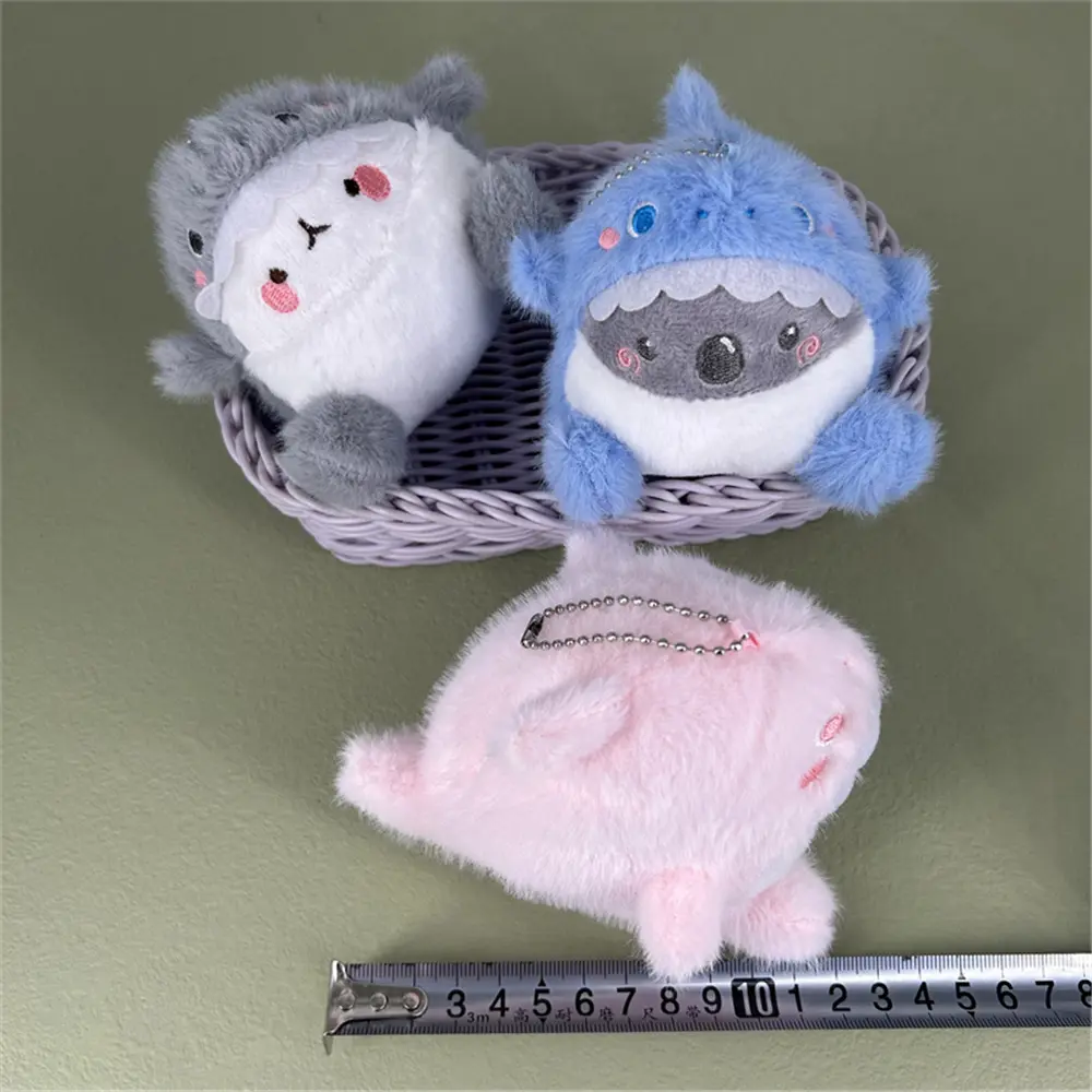 10PCS Wholesale 15CM Approx, Key Ring Chain Shark Plush Stuffed Toy Plush Animal Doll