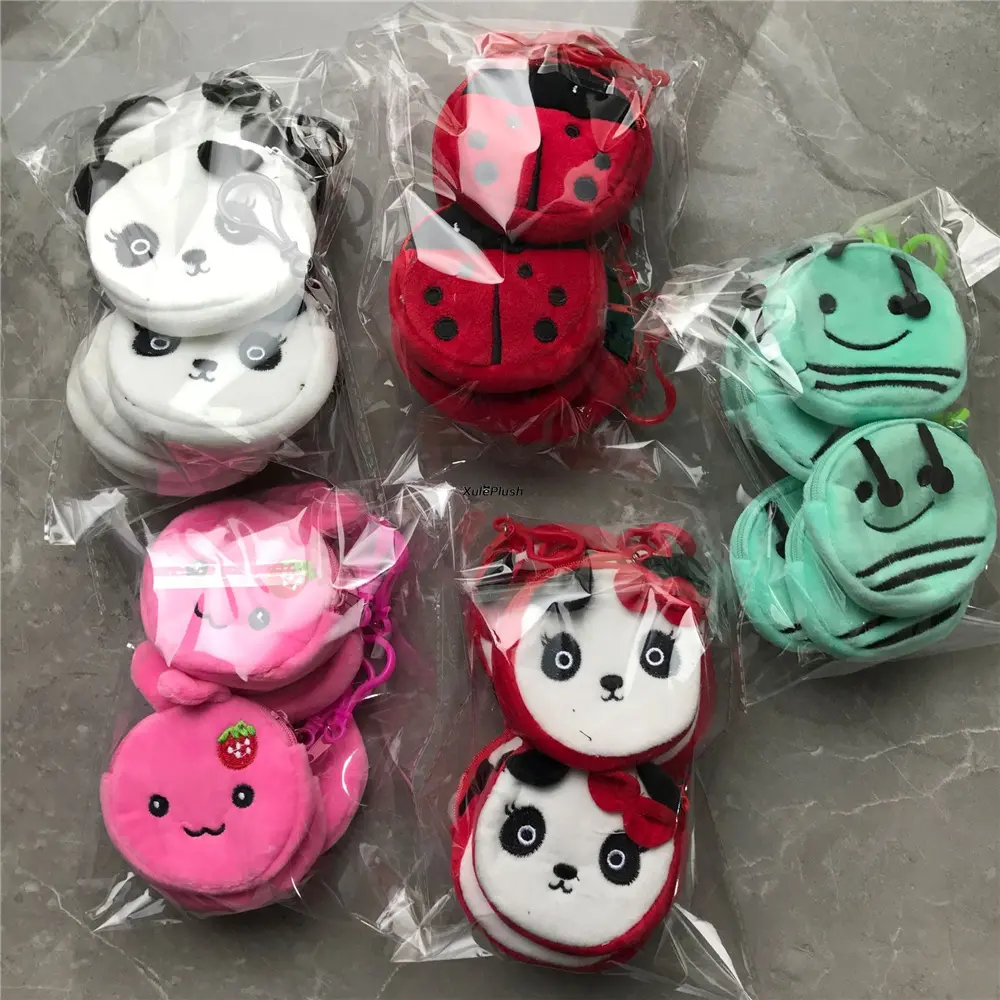 10PCS Multi-Designs, Animal Plush Toy BAG , Kid's Little Small Plush Chain Toy Purse