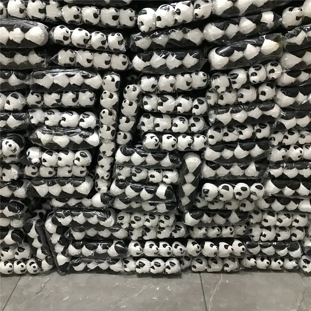 50PCS 9CM Panda Wholesale Plush Stuffed Toy , Key Chain Panda Plush Doll Toy