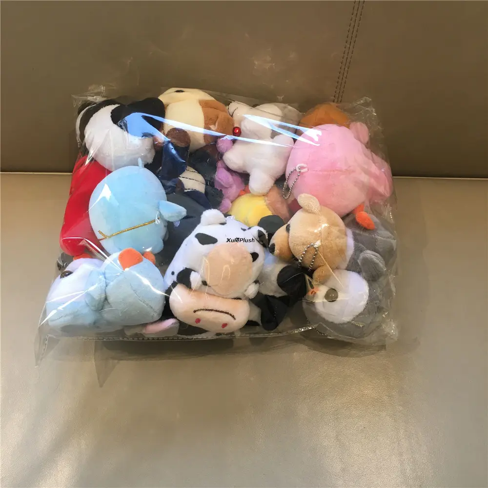 50PCS/LOT , Mix Random Models , Size 3.5-15CM , Cat , Dog , Dinosaur Etc. Lovely Soft Cotton Stuffed Doll Toy , Christmas Gift