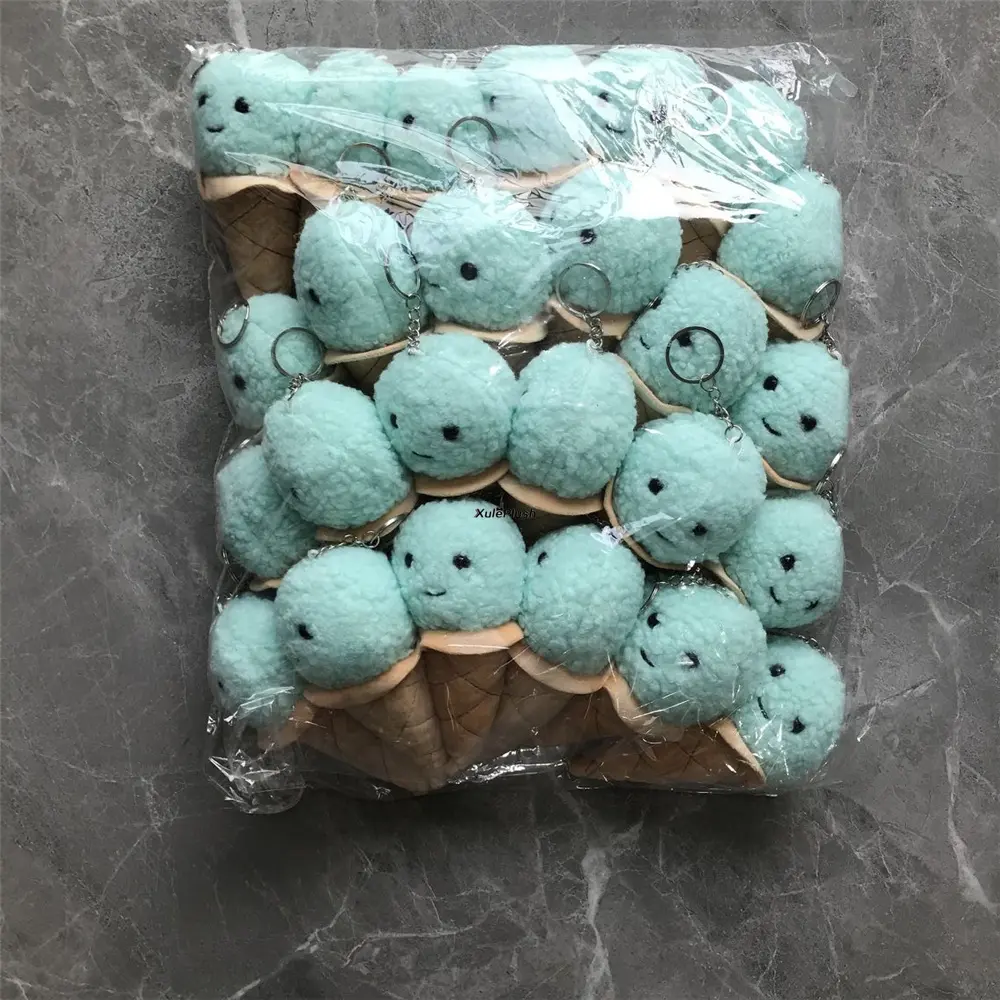 2Colors Stuffed Little Pendant Key Chain Plush Ice Cream Toy Doll