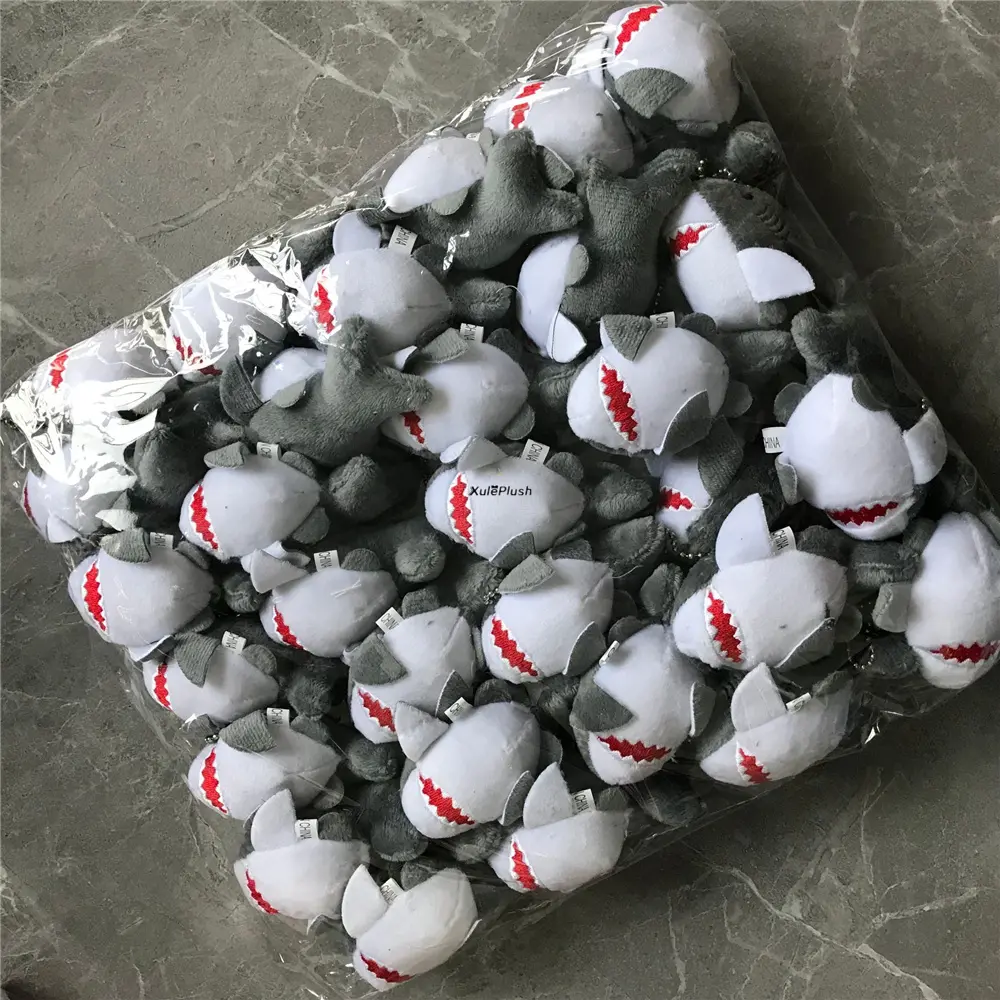 3Colors, 30PCS Wholesale 5CM Plush Stuffed Shark Toy