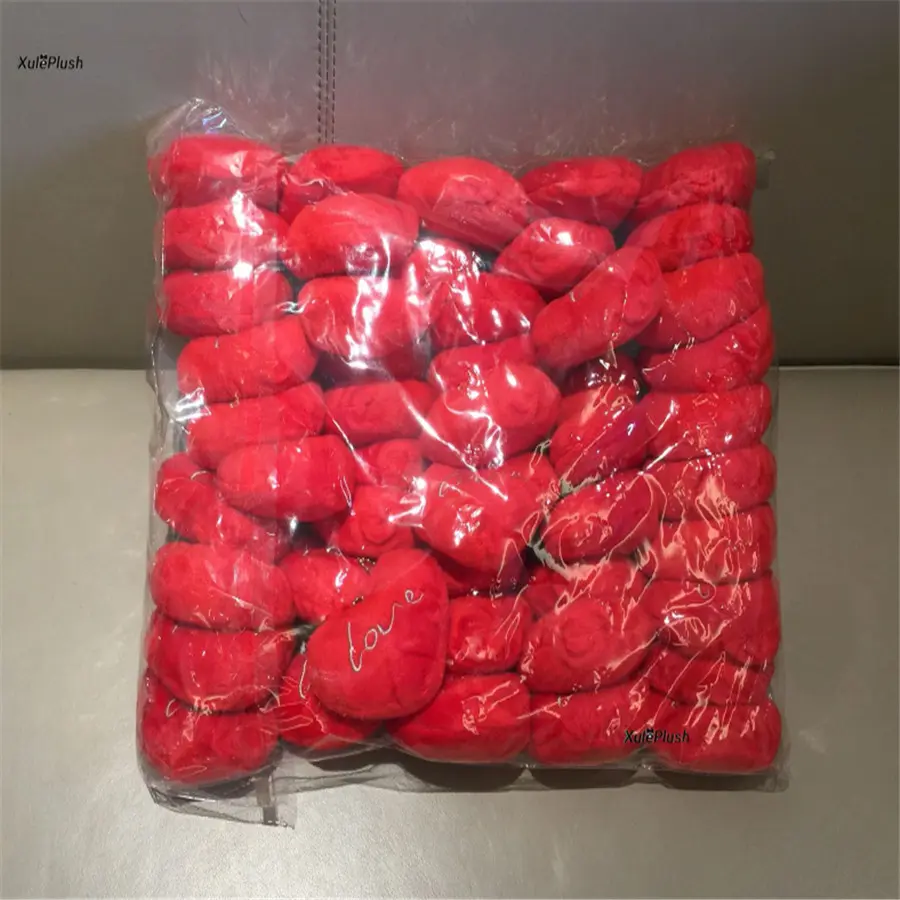 40PCS/LOT Wedding Love Heart Design Gift Plush Toy , Little Keychain Plush