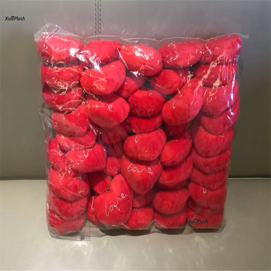 40PCS/LOT Wedding Love Heart Design Gift Plush Toy , Little Keychain Plush