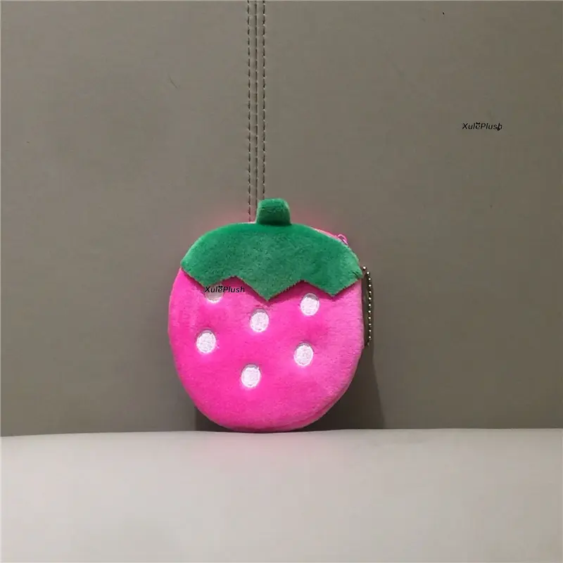 Summer Fruits Toy Purse  - Lemon , Watermelon Etc. Plush Pocket Purse , Keychain Plush Purse