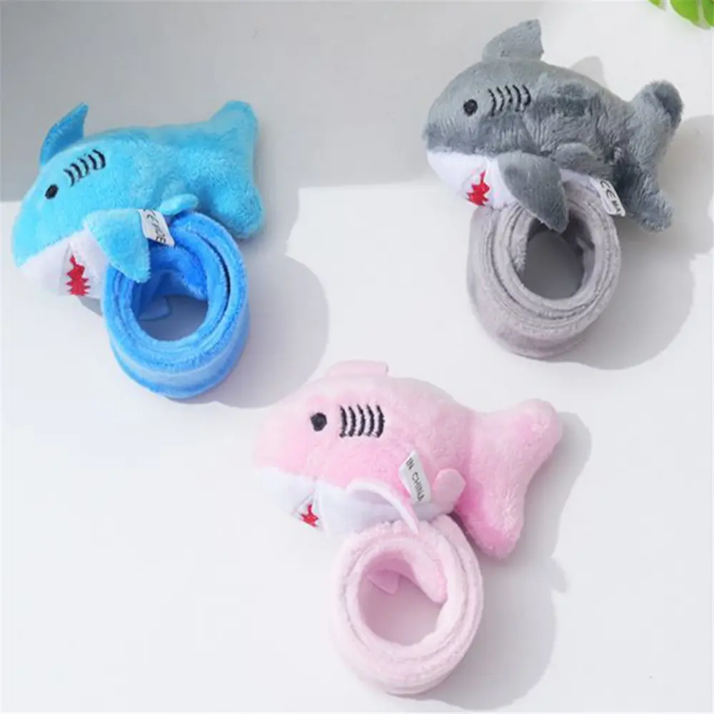 Cute 3Colors 8CM Shark Plush Bracelet Toy , Wrist Belt Decor Gift Plush Doll