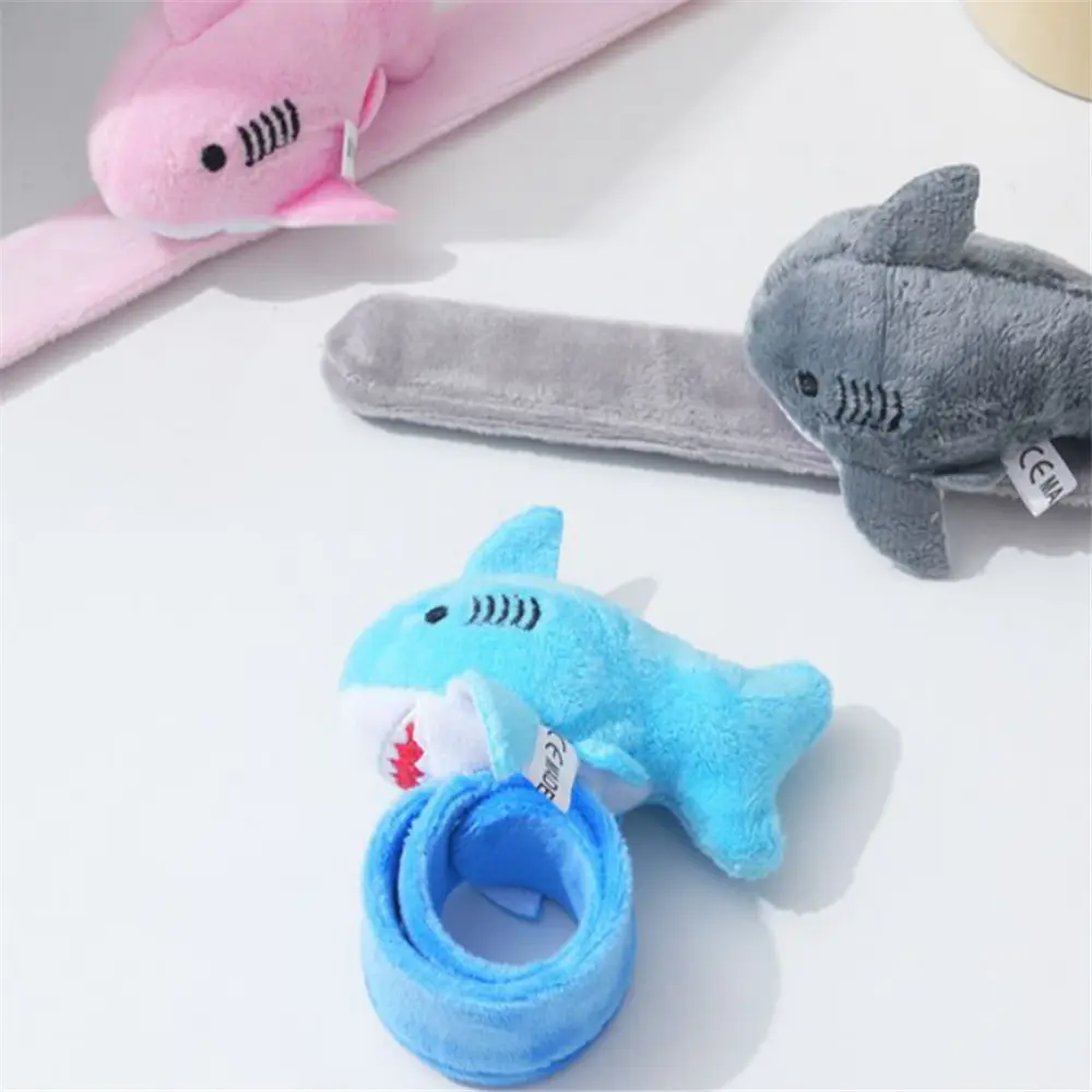 Cute 3Colors 8CM Shark Plush Bracelet Toy , Wrist Belt Decor Gift Plush Doll