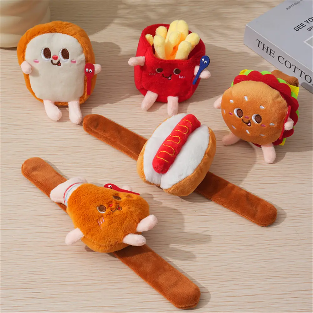 20PCS 7-12CM 5Models, Plush Stuffed Cute Food Plush Toy ,  Wrist New Bracelet Plush Doll