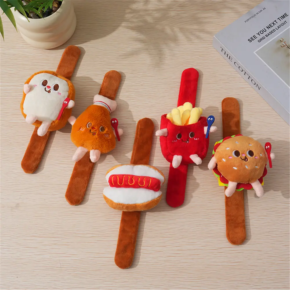 20PCS 7-12CM 5Models, Plush Stuffed Cute Food Plush Toy ,  Wrist New Bracelet Plush Doll
