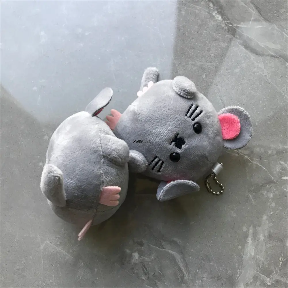9CM Little Small Plush Mouse DOLL TOY ; Wedding Bouquet Gift TOY Key Chain Plush DOLL
