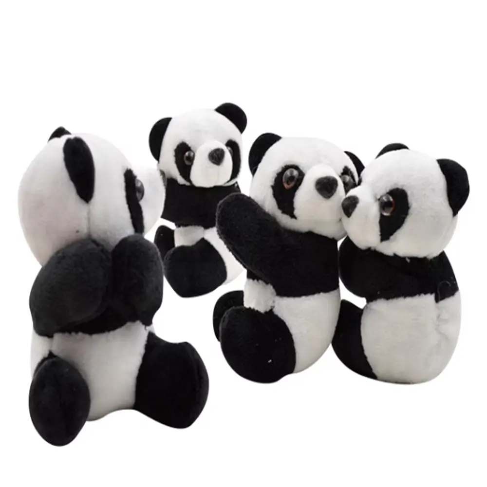 9CM Small Panda Clip Plush Gift For Kids Panda Toy