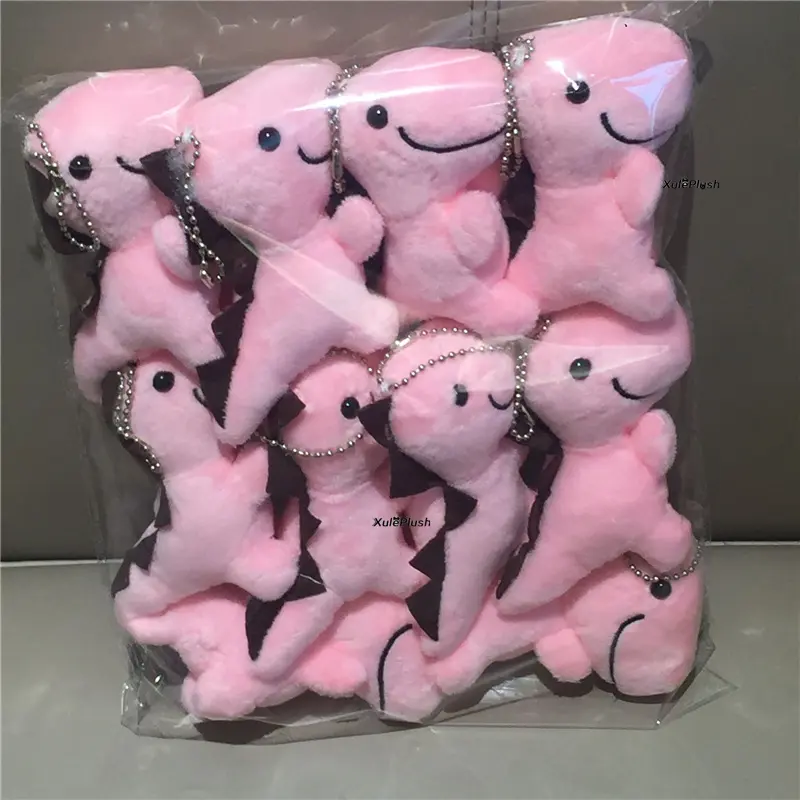 10PCS Wedding Gift Dinosaur Plush TOY DOLL , 6CM Key Chain 4Colors- Cotton Stuffed Animal