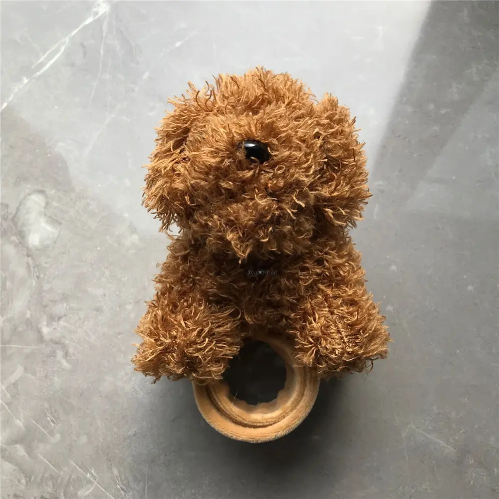 10PCS Wholesale , Cute 9CM Fluffy Dogs IN 3Colors , Children's Cute Hand Belt Plush Toy
