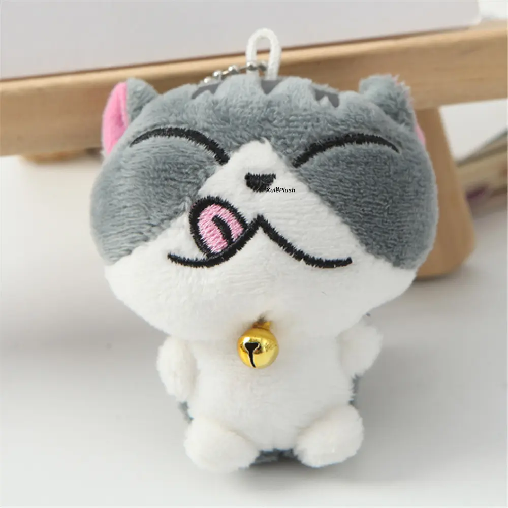 10PCS Mix Designs Plush Cat Animal Toy , 6-10CM Stuffed Cat Keychain Doll
