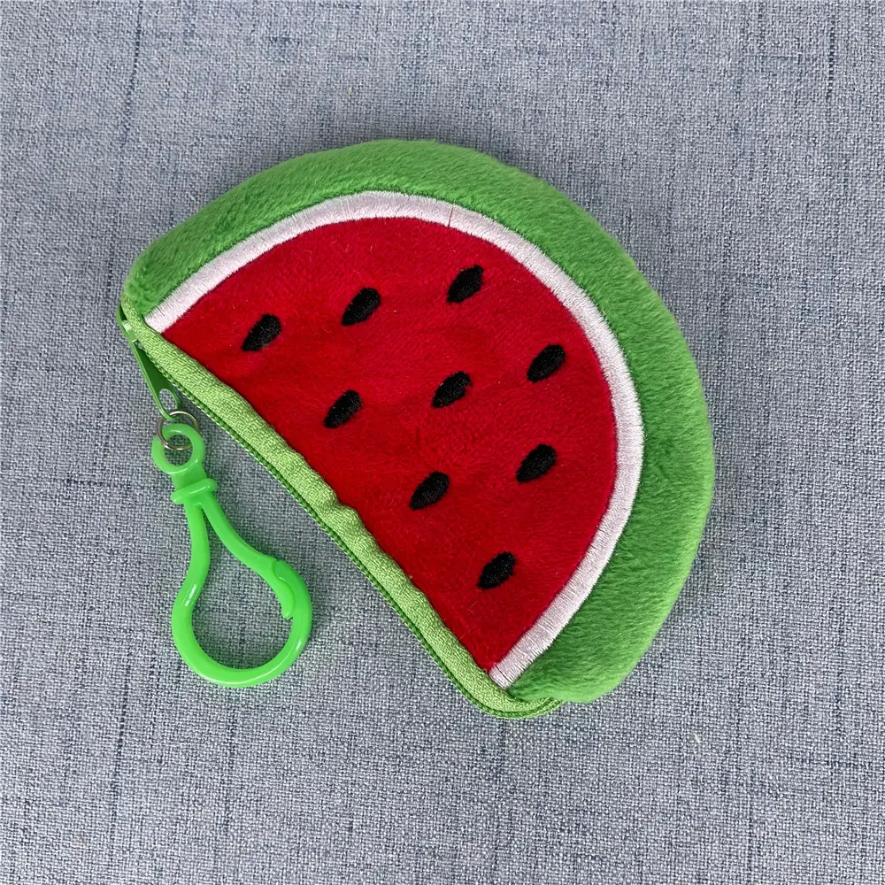 12PCS Wholesale Cute Little 9CM Fruit Plush Purse - Plush Watermelon Coin BAG Purse